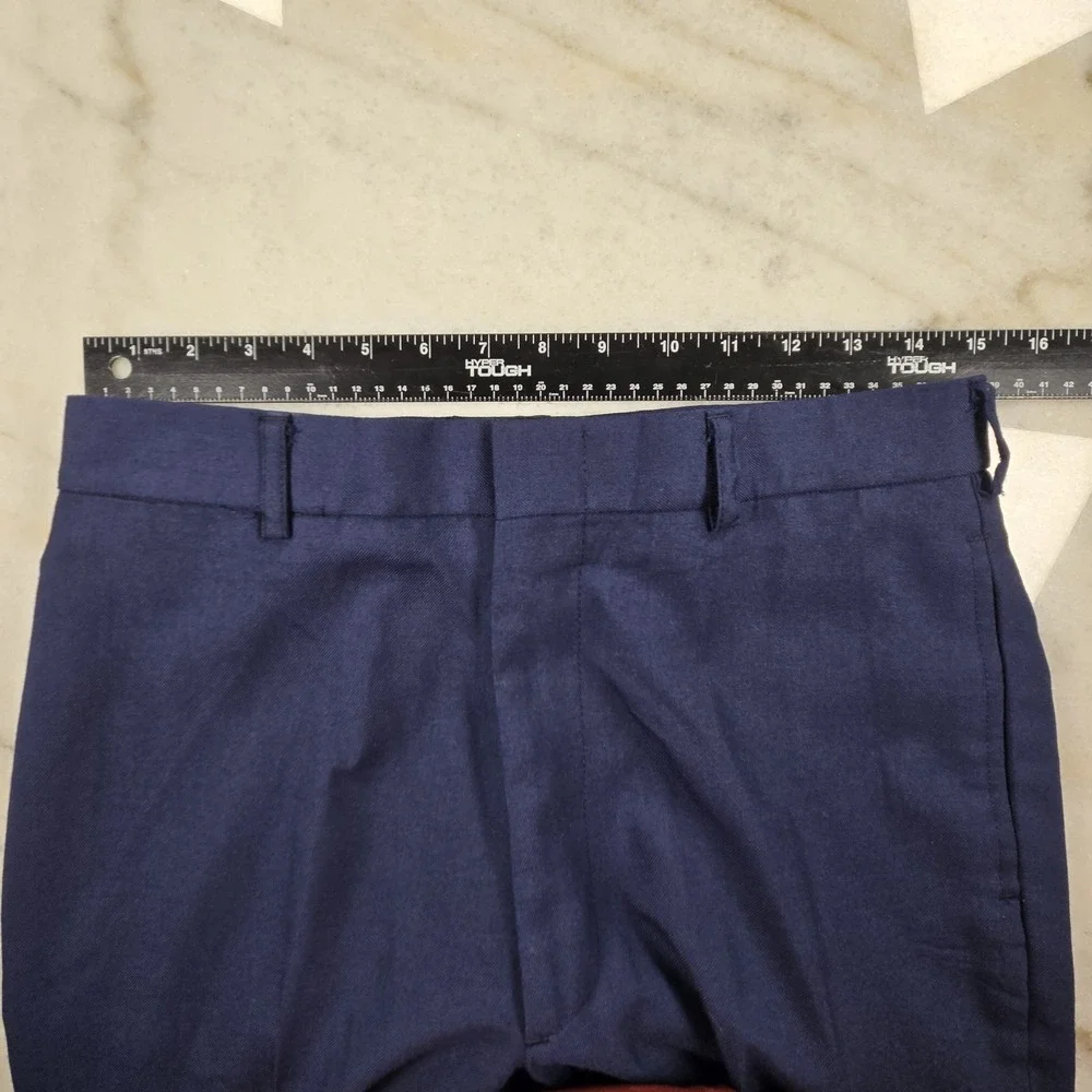 DLA Military Dress Trousers Men 31R Navy Blue Defense Logistics Agency Poly/Wool